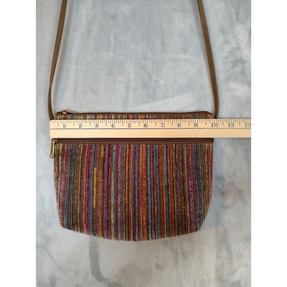 Danny K Beverly Hills Crossbody Bag‎ Multicolor Stripe Tapestry Adjustable USA - Picture 7 of 16